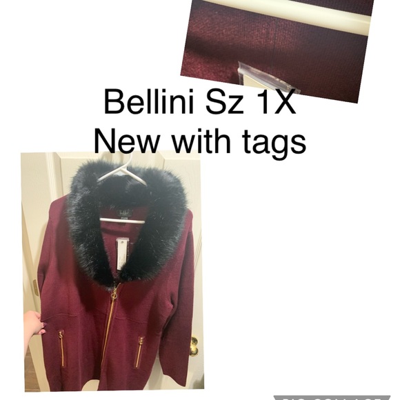 Bellini thick cardigan with removable collar. - Picture 2 of 2